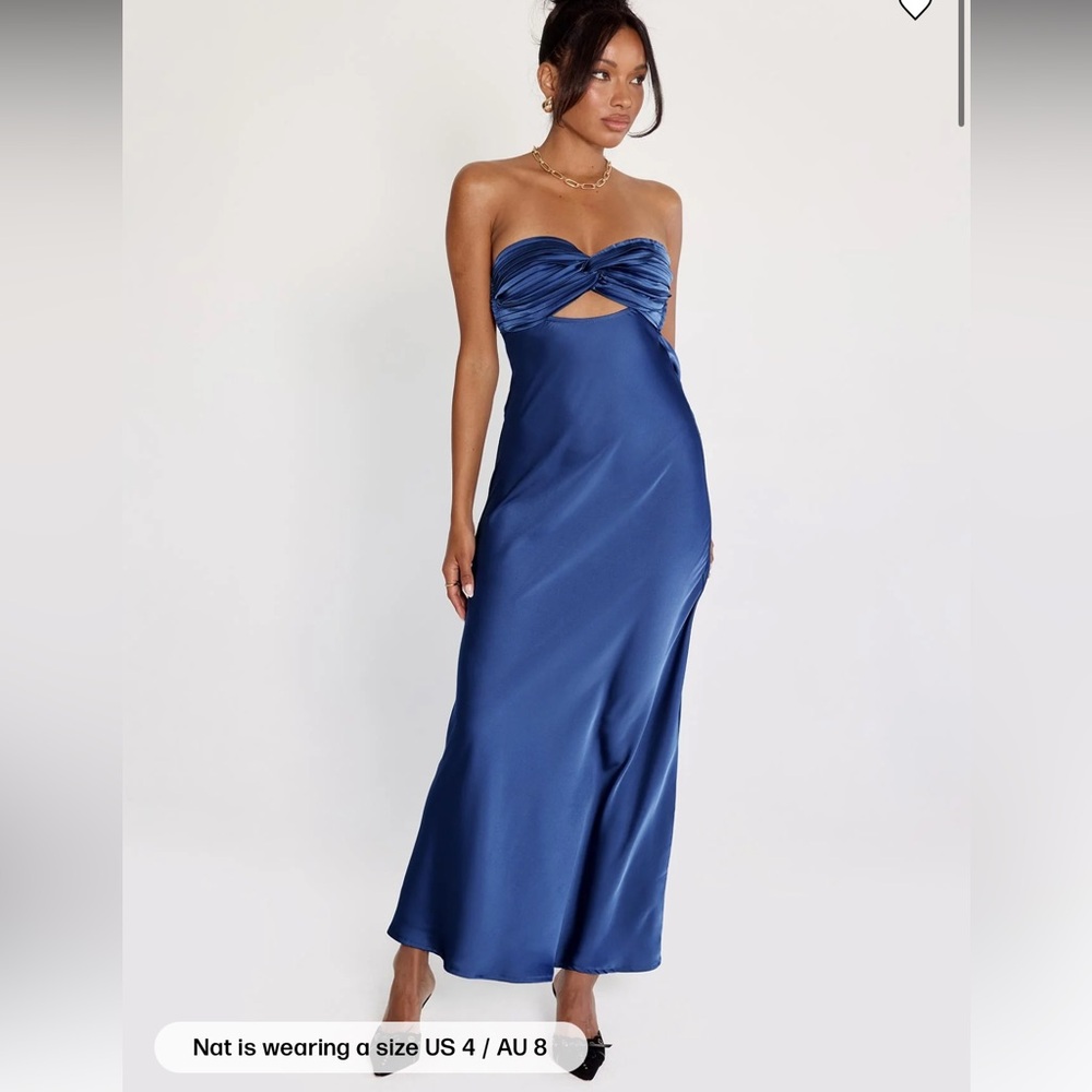 36. Princess Polly $99 Faviola Strapless Maxi Dress Blue
